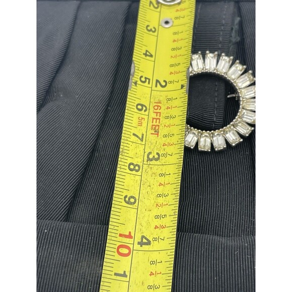 Vintage Zell Fifth Ave Clutch Purse Black Metal Clasp Jewel Gem - Picture 8 of 11